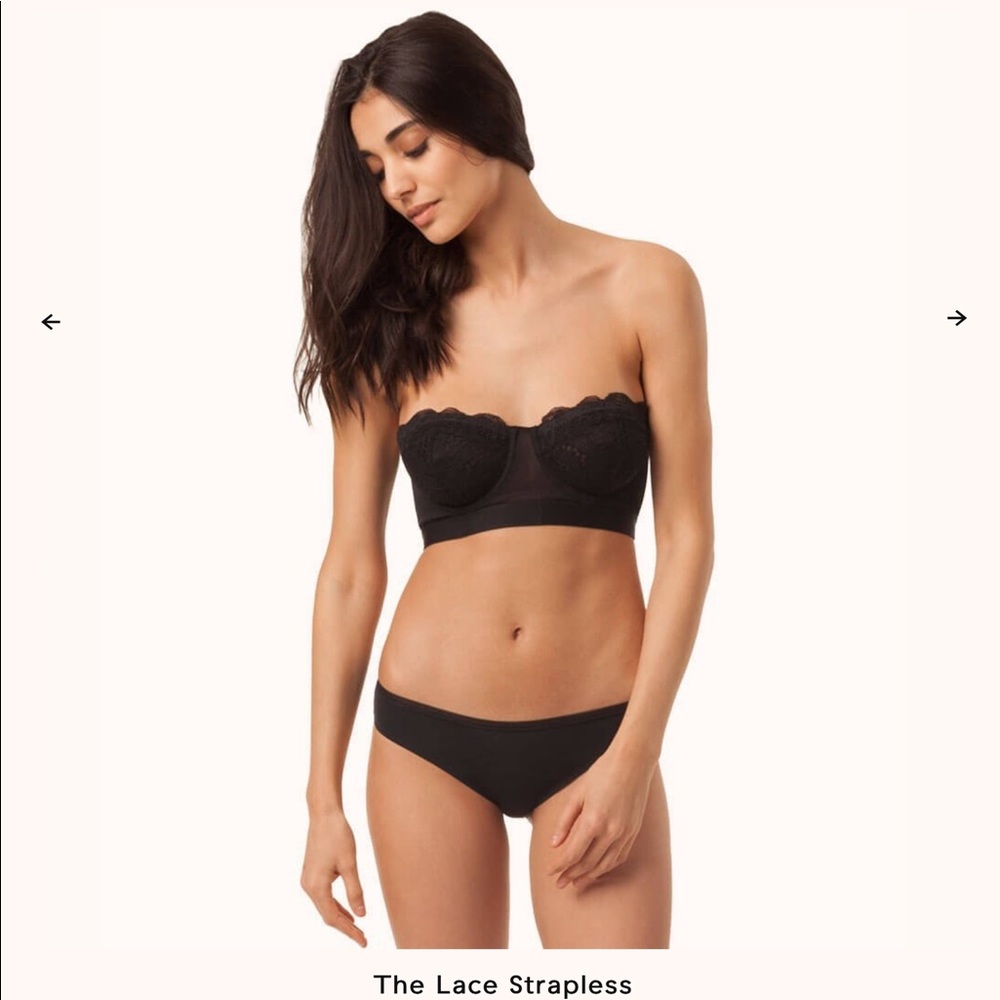 NEW! Lively Black Lace Strapless Bra - 32D- Unworn